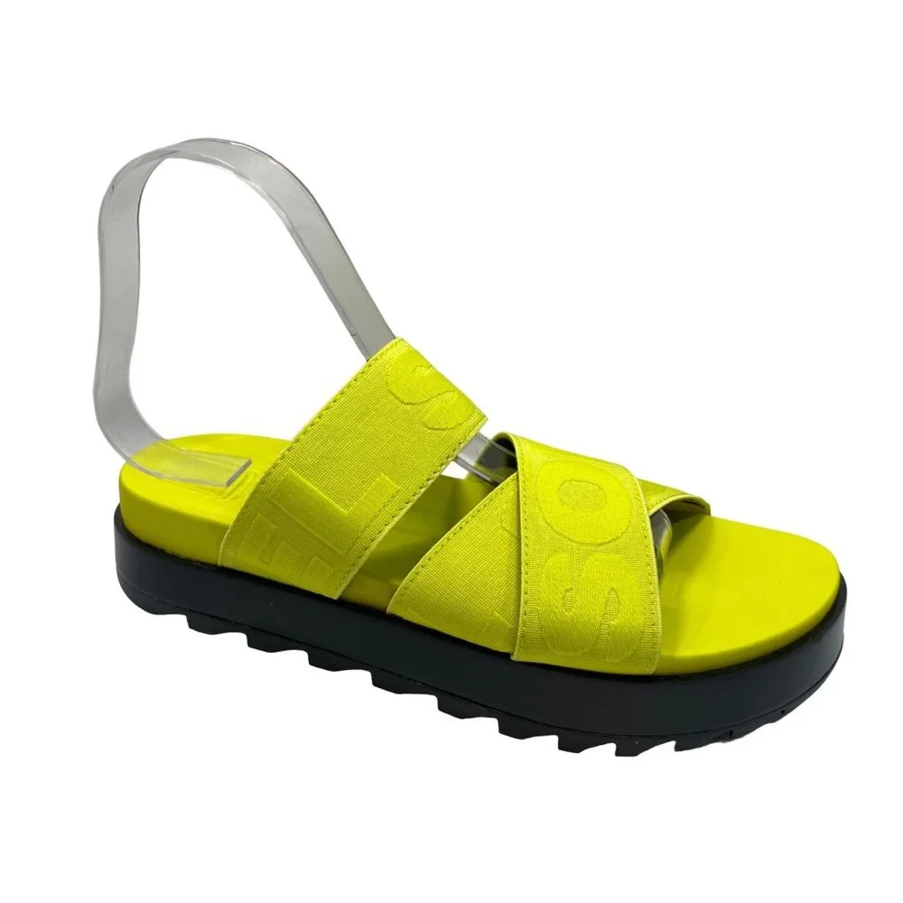 Sorel Lime Green ROAMING Branded FlatForm / Platform Sandals 8.5 - Picture 2 of 12